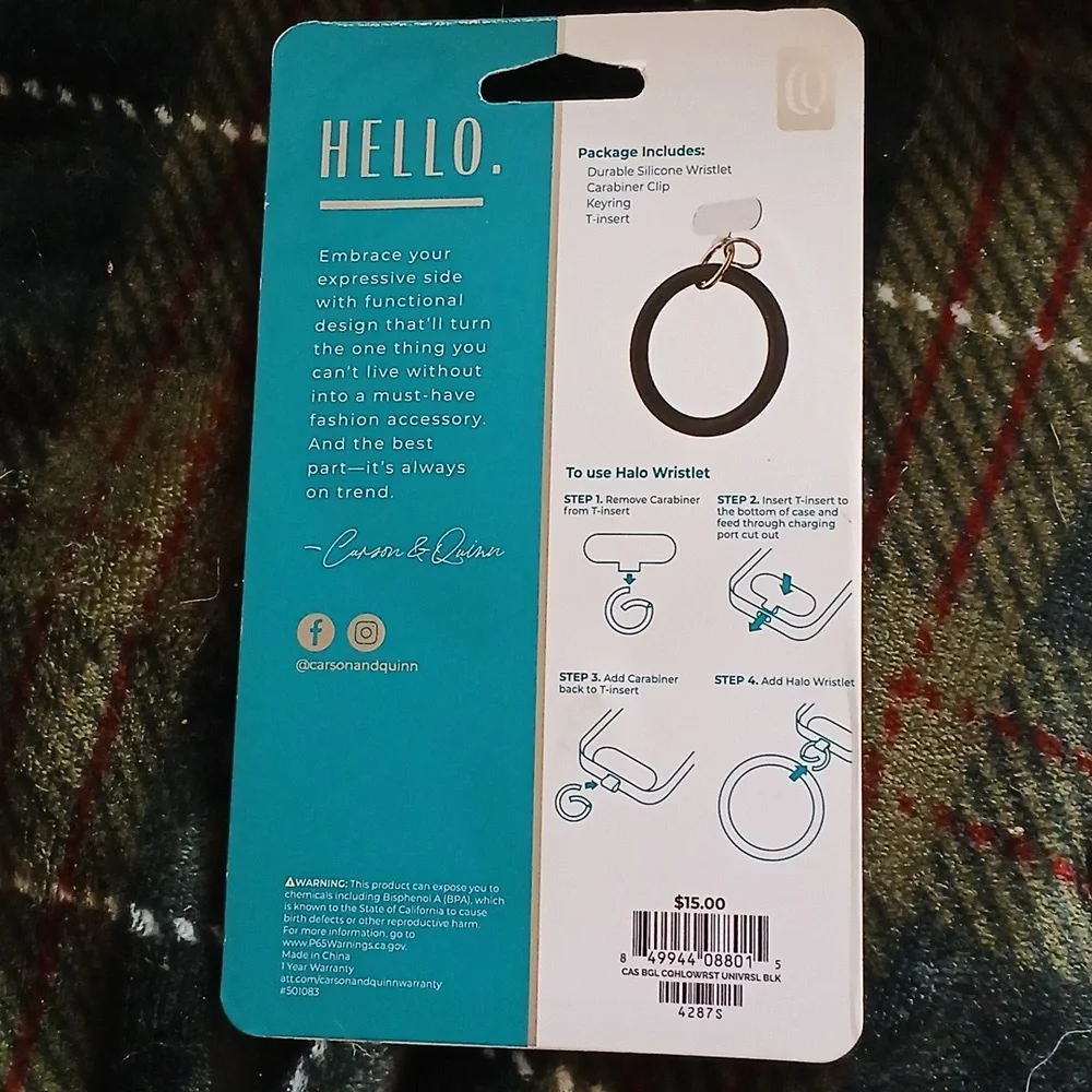 NWT Carson & Quinn Universal Halo Wristlet For Smart Phones